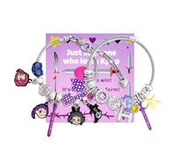AmaAccess Juego de 2 pulseras con dijes de K.pop, cazadores de películas de demonios, regalo de cumpleaños para mujeres, joyería de amistad para fans, One Size, Acero aleado, Sin piedra preciosa