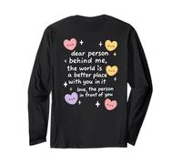 Amabilidad edificante Querida Persona detrás de mí Amor Positivo Manga Larga