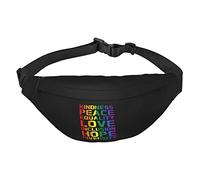 Amabilidad Igualdad Amor LGBTQ Rainbow Gay Pride Ally Riñoneras Ajustable Casual Riñonera Pack Senderismo Cinturón Paquetes, Como se muestra en la imagen, Talla única, Mochila casual