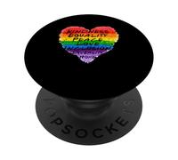 Amabilidad Igualdad Paz Amor Diversidad Corazón Arco Iris Or PopSockets PopGrip Adhesivo