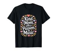 Amable mamá con pasión por la música Notas de Latido del corazón Camiseta