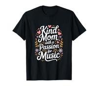 Amable mamá con pasión por la música Notas de Latido del corazón Camiseta
