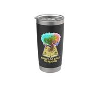 Amablemente vete Estoy leyendo Citas Árbol de la vida introvertido Vaso térmico de acero inoxidable de doble pared