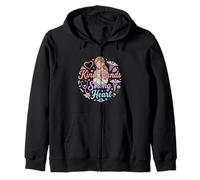 Amables Manos Fuertes corazón Enfermera Tema Floral Sudadera con Capucha