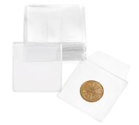 Amabro 50 Album Monedas,Guarda Monedas,55mm Monedas Coleccion Album Monedas 2 Euros Fundas Bolsillo Para Monedas Bolsas Individuales De Plástico Pvc Transparente Para Coleccionistas Soporte Monedas
