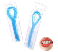 Amabro Enhebradores De Hilo Dental - 100 Multifuncionales De Limpieza Profunda Para Aparatos Ortopédicos, Puentes E Implantes - Seda Dental