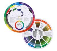 Amabro Rueda a juego de colores, paleta guía de mezcla de colores rueda de colores tabla de colores de mezcla giratoria para esmalte de uñas maquillaje escuela oficina tablero de arte clase