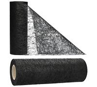 AmaCasa Camino de Mesa Marrón Claro | No Teijdo | Correa de Mesa, Cinta de Mesa | No Teijda | Boda, Comunión, Celebraciones | 23cm x 20m (Negro, 23cm/20m)
