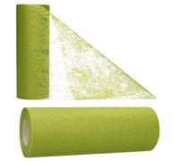 AmaCasa Camino de Mesa para Boda Comunión Banda de Mesa, para Todas Las festividades Rollo de 15cm/20m (Verde Olivo, 15cm)