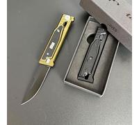 Amacigana Cuchillo de Gravedad Hoja de Acero D2, Empuñadura G10 con Aluminio T6,Ideal para Camping, Senderismo y Supervivencia (Punta naranja)