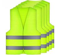 AMACOAM Chaleco Reflectante Coche Homologado Chalecos Reflectantes Seguridad Reflectante de Alta Visibilidad Lavable para Coche Moto Bicicleta de Seguridad Unisex 5 Piezas