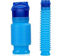 Amacoam Urinario de Emergencia, 2 Pcs 750 ml Portátil Reutilizable Botella Orinal portátil Botella Orina Telescópica, retráctil Orinal Urinario Portátil para Hombres Unisex Mujeres niños