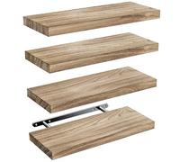 Amada Estanteria Pared, Madera de Paulownia, Baldas Pared, Marrón Claro