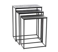 Amadeus - Juego de 3 Mini Consolas de Aluminio Fundido Negro