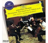 Amadeus Quartet Emil Gilels - Brahms: Quartet No.1 In G Minor, Op.25; 4 Ballades, Op. 10