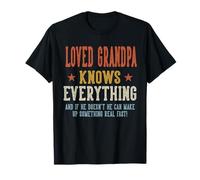 Amado Abuelo Sabe Todo El Día del Padre Retro Vintage Camiseta