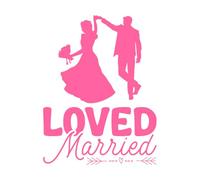 amado casado Calcomanías de pared de PVC 49.4x65.3cm No se cae Rosa