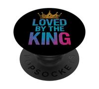Amado por el Rey Jesús Fe Cristiana Religiosa PopSockets PopGrip Adhesivo