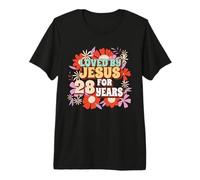 Amado por Jesús Durante 28 años, Tema Cristiano para su 28 cumpleaños Camiseta Premium