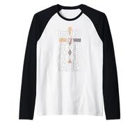 Amado por un Buen Padre: Ropa y decoración Cristiana Cruzada Camiseta Manga Raglan