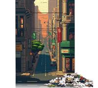Amadora City Pixel Art Puzzle de 1000 piezas, rompecabezas pesado, juguete educativo, juguete desafiante imposible para adultos y niños, 300 unidades (40 x 28 cm)