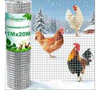 Amagabeli Alambre Electrosoldado Galvanizado 12,7x12,7/100cm, Rollo 20m