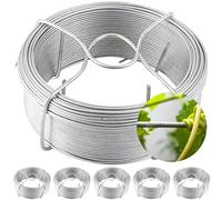 AMAGABELI GARDEN & HOME 1.8MM X 50M X 6PCS Alambre de Hierro Galvanizado Rodillo de Alambre Acero Galvanizado Metal Alambre de sujeción Metálico Alambre de tensión para plantas WR7 DA087