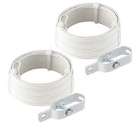 Amagabeli Garden Home 2 mm x 12,5 m x 2 piezas de alambre de tensión rollo de alambre de hierro metálico laminado blanco y 2 tensores de alambre de púas de longitud 95 mm recubierto de PVC WR4 DA101