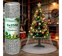 Amagabeli Rollo Malla Metálica Red Malla de Alambre Hexagonal100cmx25m 40 mm 0,9 mm Galvanizada Enrejado Triple Torsion Tamaño de malla Red de Alambre de Pollo Duro