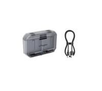 AMAGISN Caja de Carga para Action 5 Pro/4/3 /Osmo 360 Charge Hub Estuche de Carga de 2 Ranuras con Ranura para Tarjeta Misro