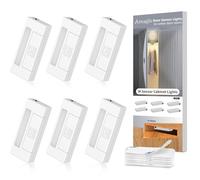 Amagle 6 Piezas Luces LED Armario con Sensor De Puerta , Lampara de Luz Armario Habitacion Interior Nocturna Leds Night Light Quitamiedos para Armarios Alacena de Cocina Cajoneras Interiores