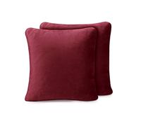 Amago - Funda de Cojín, Set de 2, Sensación de Cachemira, 50 x 50 cm - Bordeaux