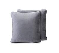 Amago - Funda de Cojín, Set de 2, Sensación de Cachemira, 50 x 50 cm - Gris Antracita
