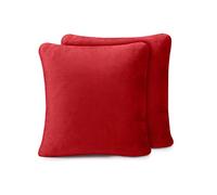 Amago - Funda de Cojín, Set de 2, Sensación de Cachemira, 50 x 50 cm - Rojo