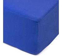 Amago - Sábana Bajera, Borde de 50 cm, 100% Algodón, 140 x 200 cm - Azul