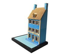 Amagogo 1/35 Ho House Building Ferrokway, Escena de la Arquitectura del Paisaje ensamblado para la Arquitectura del ferrocarril Modelo, 30cmx20cmx446cm