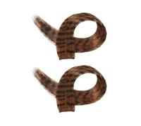 Amagogo 2 extensiones de cabello de colores, accesorios para el cabello, peluca de 18.11 pulgadas, para disfraz de Halloween, regalo de año, MarrÓn