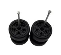 Amagogo 2 Piezas 1/64 RC Car Wheels and Tires RC Car Parts Professional Direct Reemplaza Piezas de Repuesto Accesorios de fácil instalación, Negro