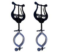 Amagogo 2 piezas Partes de partituras Metal Versátil Trompeta Marching Lyre para Music Stand Cornet