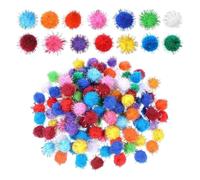 Amagogo 200 Pompones, Bolas de Pompones, Material para Manualidades, decoración del hogar, Fiestas, Navidad, Pasatiempos y Mucho más, Purpurina de 2 Cm