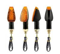 Amagogo 4 Luces Intermitentes Delanteras y traseras para Motocicleta, fáciles de Instalar, 14 LED, universales, 12 V, Amarillo