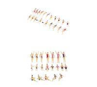 Amagogo 40Pcs HO Gauge 1/100 Figuras Playa Multitud Personas Modelo Diseño Diorama Accs