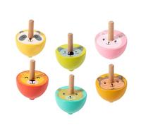 Amagogo 6 Juguetes de giroscopio de Madera, Regalos de cumpleaños, Juegos, Regalos, cestas Divertidas, Juguetes educativos de jardín de Infantes para niños, Animal