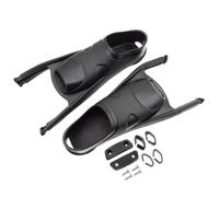 Amagogo Aletas de Natación Bolsillo de Propulsión para Montar con Diseño sin Talón Rieles Laterales y en Caucho Termoplástico Adecuado para Mantenimiento de , Negro , S 37-38