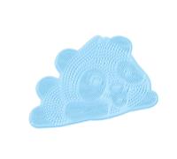 Amagogo Alfombrilla para fregar pies de ducha, alfombrilla para suelo, almohadilla de masaje limpiador de pies, almohadilla para lavar el baño y fregar la, Azul