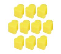 Amagogo Almohadillas de silicona para trombón, herramienta de práctica antiruido, tope amortiguador para instrumentos de latón, Tuba, 10 Uds, 3.5 mm amarillo