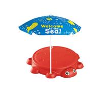 Amagogo Arenero con Tapa y sombrilla. Arenero Ligero para niños con Juegos Agua. con Cubierta. Juego sensorial para césped, Patio Infantil, Mariquita