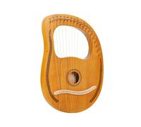 Amagogo Arpa de Cuerdas Instrumento Musical Lira 19 Cuerdas Harpa Cuerda Caja Madera Tono Cálido Cuerpo Hueco Puente Curvo, Lira De 19 Cuerdas, Tipo Caja, Patrón De Espiga [2], Color Madera Original