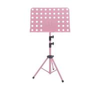 Amagogo Atril para partituras, soporte portátil para notas musicales de altura ajustable, atril para interpretaciones instrumentales, Rosa