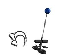 Amagogo Barra de Abdominales 2 en 1, de Asistencia para Abdominales, Objetivo de Boxeo con 2 ventosas, Pelota de Boxeo de pie para Hacer Ejercicio, Cuerda Gruesa Negra